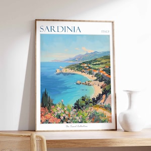 Sardinia Poster, Sardinia Travel Print, Italian Travel Poster, Sardinia Gift,  Italy Travel Art, Italian Gift, Sardinia Travel Poster