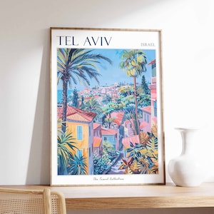 Tel Aviv Poster, Tel Aviv Travel Print, Israeli Decor, Jewish Wall Art, Israel Travel Poster, Israel Gift, Tel Aviv Art, Jewish Gift