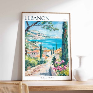Lebanon Travel Poster, Lebanon Travel Print, Lebanese Decor, Islamic Travel Poster, Lebanese Art, Lebanese Gift, Lebanon Travel Art