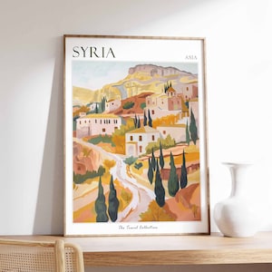 Syria Poster, Syria Travel Print, Syrian Decor, Islamic Art, Tropical Wall Art, Botanical Print, Art, Syrian Gift, Syrian Wall Art
