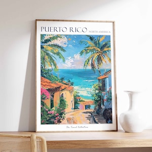 Puerto Rico Travel Poster: Tropical Caribbean Wall Art