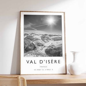 Val d&#39;Isère Poster, Val d&#39;Isère Ski Druck, Französisches Ski Poster, Frankreich Ski Druck, Val d&#39;Isère Geschenk, Frankreich Ski Kunst, Val d&#39;Isère Kunst