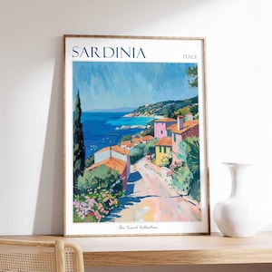 Sardinia Poster, Sardinia Travel Print, Italian Travel Poster, Sardinia Gift,  Italy Travel Art, Italian Gift, Sardinia Travel Poster
