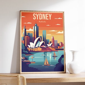 Sydney Reisedruck, Australien Reisedruck, buntes Reisegeschenk, buntes Reisegeschenk, A1/A2/A3/A4