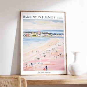 Barrow in Furness Poster, Barrow in Furness Travel Print, Cumbria Poster, Barrovian Travel Poster, Beach Art, Barrow in Furness Gift