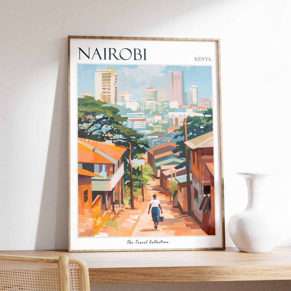 Nairobi Poster, Nairobi Travel Print, Tropical Decor, City Wall Art, Nairobi Decor, Kenya Travel Print, Nairobi Gift, Nairobi Travel Poster