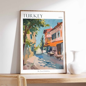 Turkey Poster, Turkey Travel Print, Turkish Decor, Tropical Decor, Botanical Art, Islamic Gift, Islamic Art, Turkish Wall Art, Turkish Gift