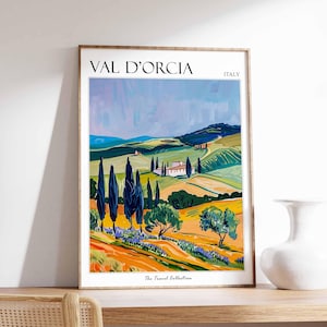 Val D&#39;Orcia Poster, Val D&#39;Orcia Travel Print, Italy Wall Art, Italian Travel Print, Italian Decor, Italian Gift, Val D&#39;Orcia Wall Art