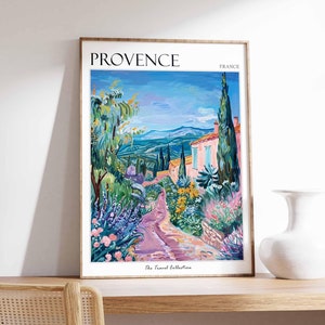 Provence Poster, France Travel Print, French Decor, Europe Travel Poster, European Wall Art, Provence Gift, Provence Travel Poster