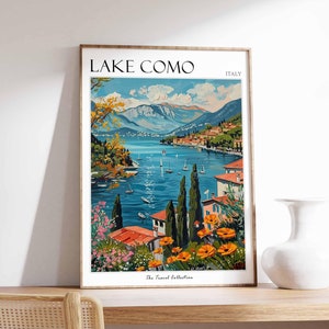 Lake Como Poster, Lake Como Travel Print, Italy Wall Art, Italian Travel Print, Italian Decor, Italian Gift, Lake Como Wall Art
