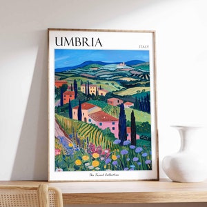 Umbria Poster, Umbria Travel Print, Italy Wall Art, Italian Travel Print, Italian Decor, Italian Gift, Umbria Wall Art