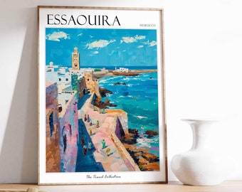 Essaouira Morocco Travel Poster: Coastal City Print