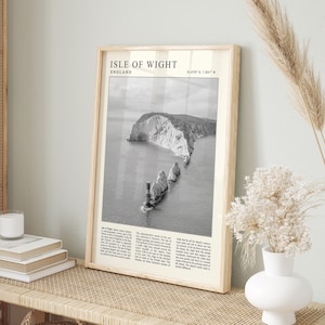 Reisposter Isle of Wight, reisposter Isle of Wight, reisposter Engeland, vintage reiskunst, zwart-wit reiskunst, A1/A2/A3/A4