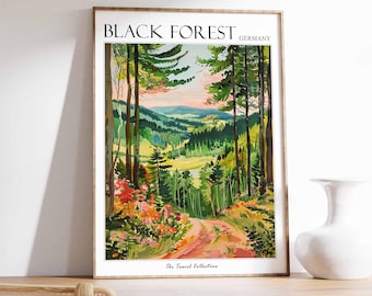 Black Forest Germany Travel Poster: Vintage-Style Wall Art
