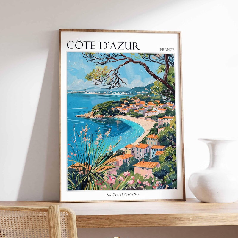 Cote D Azur Wall Print - Etsy UK