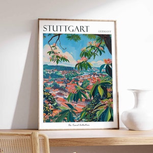 Stuttgart Poster, Germany Travel Print, German Decor, Europe Travel Poster, European Wall Art, Stuttgart Gift, Stuttgart Travel Poster