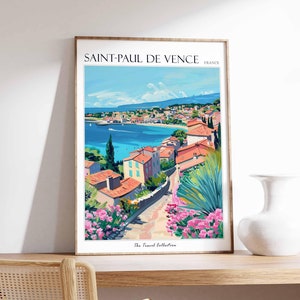 Saint-Paul de Vence Poster, France Travel Print, French Decor, Europe Travel Poster, European Wall Art, Saint-Paul de Vence Travel Poster