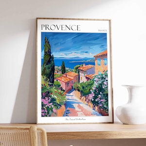 Provence Poster, France Travel Print, French Decor, Europe Travel Poster, European Wall Art, Provence Gift, Provence Travel Poster