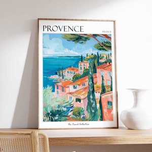 Provence Poster, France Travel Print, French Decor, Europe Travel Poster, European Wall Art, Provence Gift, Provence Travel Poster