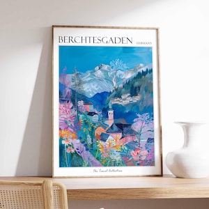 Berchtesgaden Poster, Germany Travel Print, German Decor, Europe Travel Poster, European Wall Art, Berchtesgaden Travel Poster