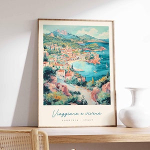 Sardinia Poster, Italian Travel Print, Sardinia Travel Art, Sardinia Wall Art, Italy Art, Italy Travel Decor, Italian Travel Gift