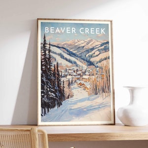 Skifahren Reise Poster, Beaver Creek Ski Druck, Colorado Reise Poster, Ski fahren Kunst, Ski fahren, Winter Sport Kunst, Ski Geschenk