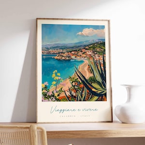 Calabria Poster, Calabria Travel Print, Calabria Travel Art, Calabria Wall Art, Italy Art, Italy Travel Decor, Italian Travel Gift