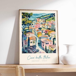 Abruzzo Poster, Italian Travel Print, Abruzzo Travel Art, Abruzzo Wall Art, Italy Art, Italy Travel Decor, Italian Travel Gift