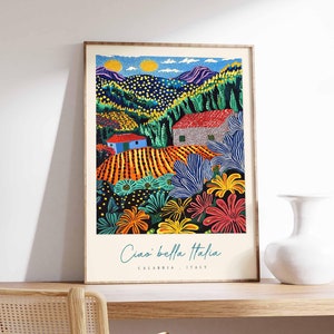 Calabria Poster, Calabria Travel Print, Calabria Travel Art, Calabria Wall Art, Italy Art, Italy Travel Decor, Italian Travel Gift