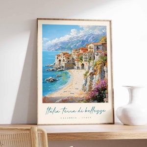 Calabria Poster, Calabria Travel Print, Calabria Travel Art, Calabria Wall Art, Italy Art, Italy Travel Decor, Italian Travel Gift