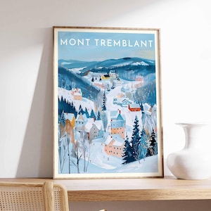 Mont-Tremblant Ski Poster, Mont-Tremblant Poster, Kanada Reiseposter, Skandi-Kunst, Ski-Druck, Wintersport-Kunst, Ski-Geschenk