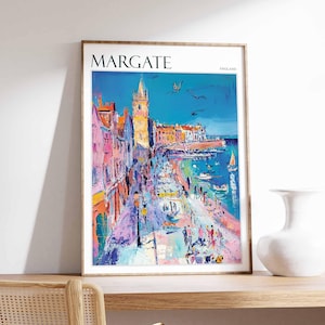 Margate Poster, UK Travel Print, Coastal Wall Art, British Decor, UK Home Decor, Margate Wall Decor, Margate Wall Art, Margate Print, UK Art
