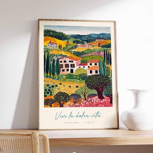Tuscany Poster, Italian Travel Print, Tuscany Travel Art, Tuscany Wall Art, Italy Art, Italy Travel Decor, Italian Travel Gift