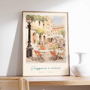 Rome Poster, Italian Travel Print, Rome Travel Art, Rome Wall Art, Italy Art, Italy Travel Decor, Italian Travel Gift