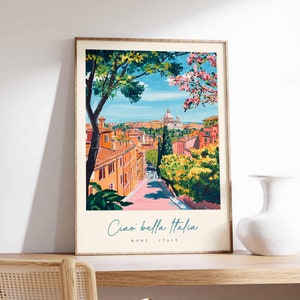 Rome Poster, Italian Travel Print, Rome Travel Art, Rome Wall Art, Italy Art, Italy Travel Decor, Italian Travel Gift