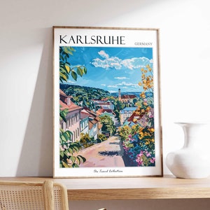 Karlsruhe Poster, Germany Travel Print, German Decor, Europe Travel Poster, European Wall Art, Karlsruhe Gift, Karlsruhe Travel Poster