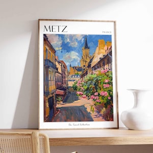 Metz Poster, France Travel Print, French Decor, Europe Travel Poster, European Wall Art, Metz Gift, Metz Travel Poster