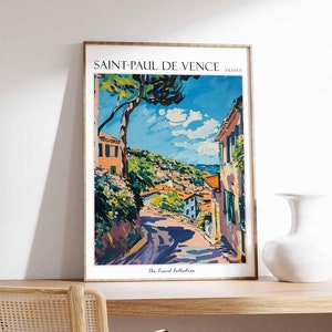 Saint-Paul de Vence Poster, France Travel Print, French Decor, Europe Travel Poster, European Wall Art, Saint-Paul de Vence Travel Poster