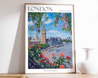 Vintage 23K Gold Leaf Mini Tower of London Art Vintage