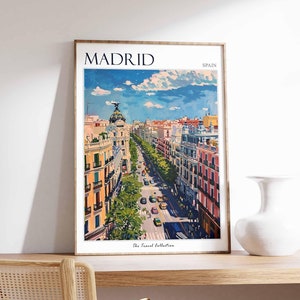 Madrid Poster, Spanish Travel Print, Madrid Travel, Art, Madrid Wall Art, Spanish Travel, Spanish Wall Art,  Madrid Gift