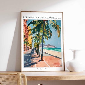 Las Palmas De Gran Kanaria Poster, Spanischer Reise-Druck, Las Palmas De Gran Kanaria Reise, Kunst, Las Palmas De Gran Kanaria-Wandkunst,