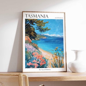 Tasmania Poster, Australia Travel Print, Australian Decor, Oceania Travel Poster, Oceanian Wall Art, Tasmania Gift, Tasmania Travel Poster