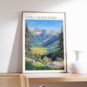 Tatra Mountains Poster, Tatra Mountains Travel Print, Poland Wall Art, Poland Travel Print, European Decor, Poland Gift