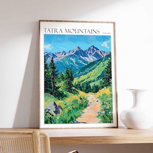 Tatra Mountains Poster, Tatra Mountains Travel Print, Poland Wall Art, Poland Travel Print, European Decor, Poland Gift