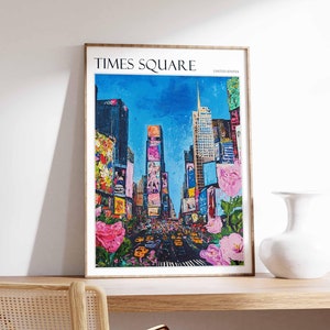 Times Square Poster, Times Square  Travel Print, Tropical Decor, City Wall Art, American Decor, United States Travel Print, New York Gift