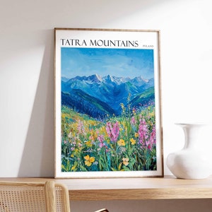 Tatra Mountains Poster, Tatra Mountains Travel Print, Poland Wall Art, Poland Travel Print, European Decor, Poland Gift