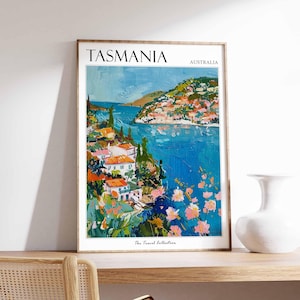 Tasmania Poster, Australia Travel Print, Australian Decor, Oceania Travel Poster, Oceanian Wall Art, Tasmania Gift, Tasmania Travel Poster