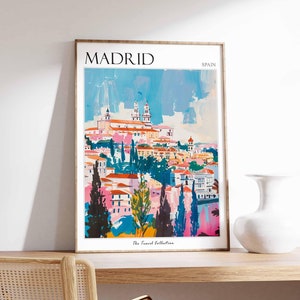 Madrid Poster, Spanish Travel Print, Madrid Travel, Art, Madrid Wall Art, Spanish Travel, Spanish Wall Art,  Madrid Gift