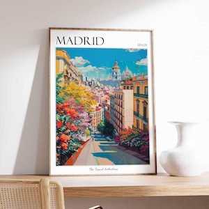 Madrid Poster, Spanish Travel Print, Madrid Travel, Art, Madrid Wall Art, Spanish Travel, Spanish Wall Art,  Madrid Gift
