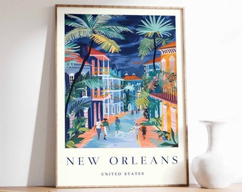 New Orleans Travel Poster: French Quarter Art Print